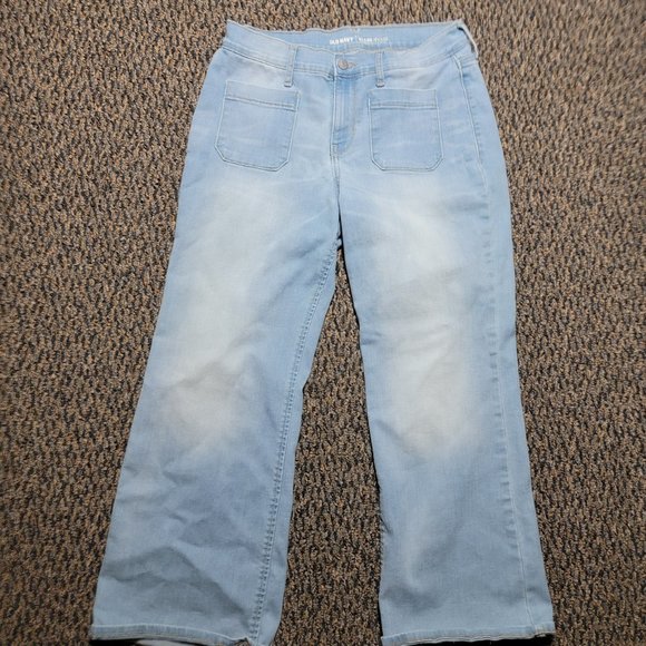 Old Navy Light Wash Flare Jeans 70s Style Size 10 - Picture 2 of 14